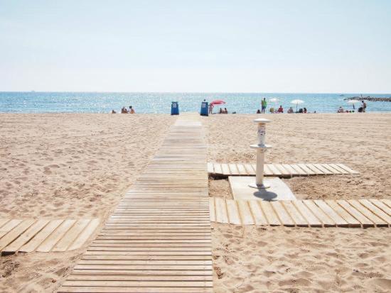 Apto Con Piscina En La Playa Cerca De Vlc Con Ac Apartment Puzol Bagian luar foto